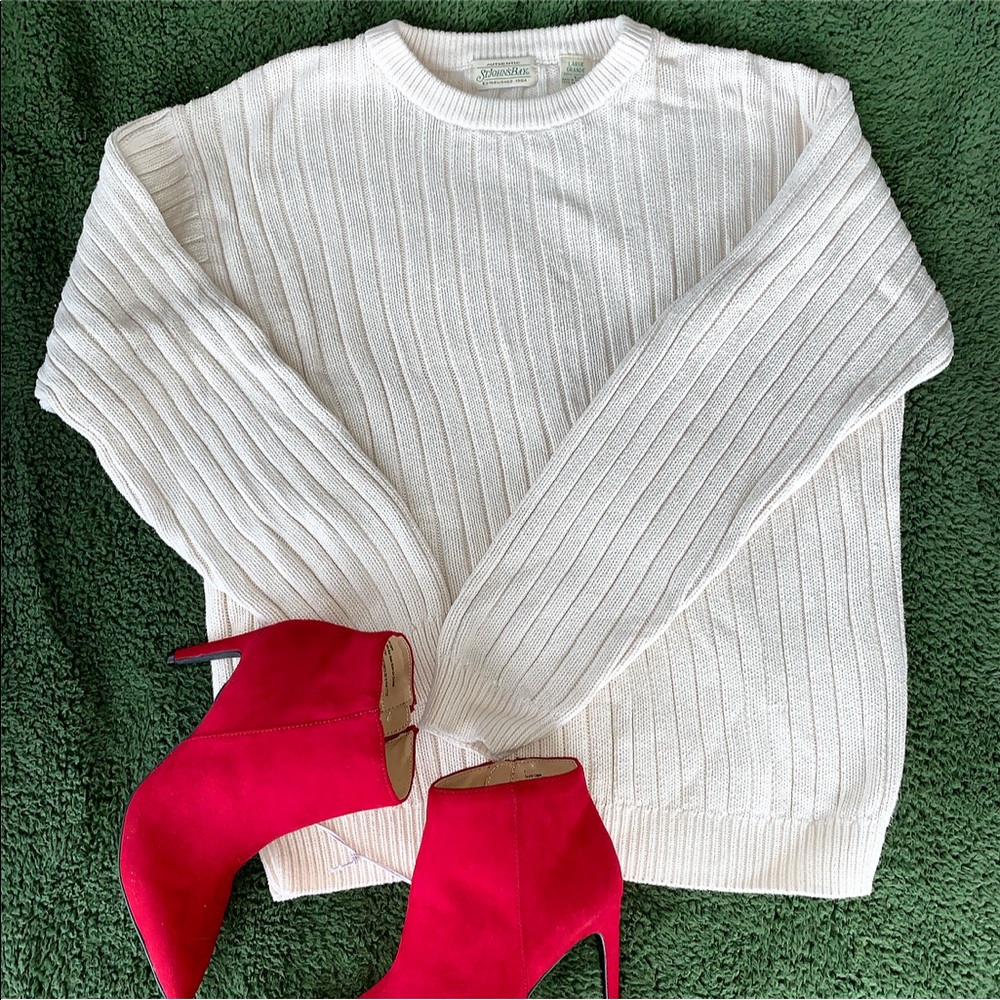 Vintage cream knit sweater